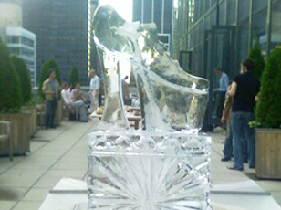 Platform Shoes Ice Sculpture 